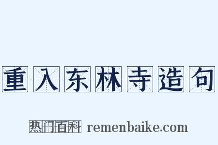 重入东林寺造句是什么意思的图片